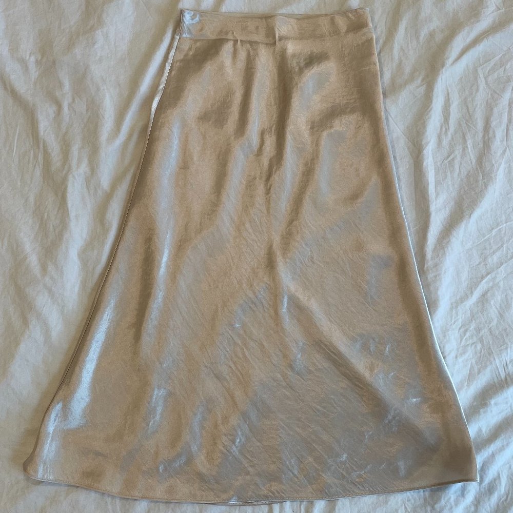 Aritzia Babaton Slip Satin Midi Skirt Denude Womens Size 2 NWOT